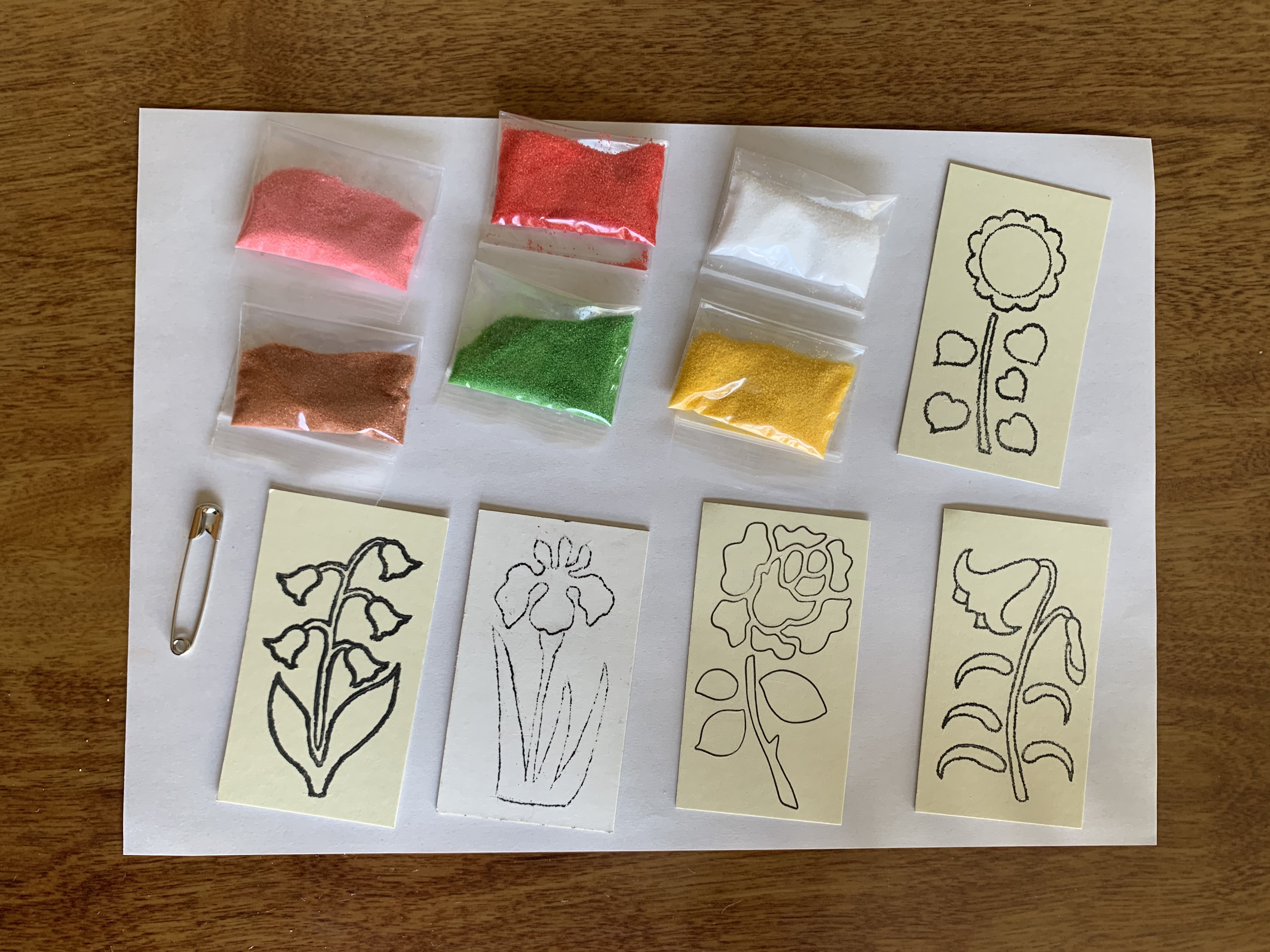 砂絵 お花シリーズ 名刺サイズ砂絵キット その他アート SUNAE 通販