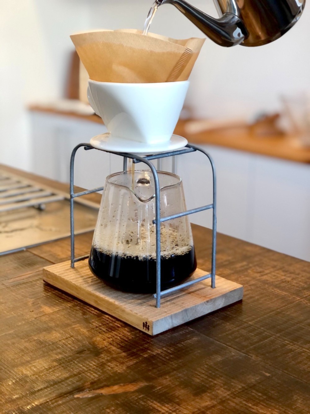 美品！ 【ハンドドリップ E*x様 コーヒーセット】木製スタンド付き