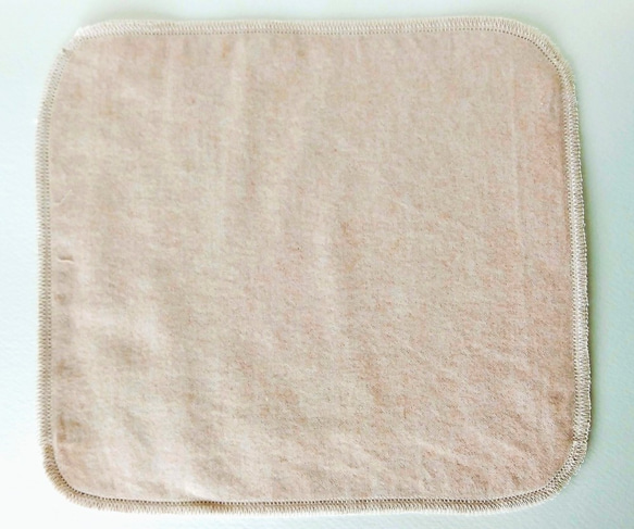 オーガニックコットン 布ナプキンパッド Ｍサイズ（茶綿ネル×茶綿ネル） 2枚目の画像