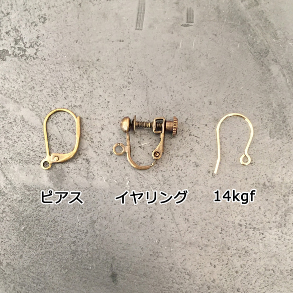 (片耳)植物ピアス(beige)/イヤリング 4枚目の画像