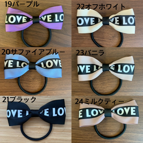 新作♡♡ ロゴリボン LOVEリボン JS ダンス ヘアゴム 格子柄 ヘアゴム