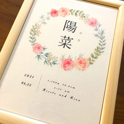 命名書　プレゼント 命名書〜両親からの初めてのプレゼント〜（女の子向け） 雑貨・その他