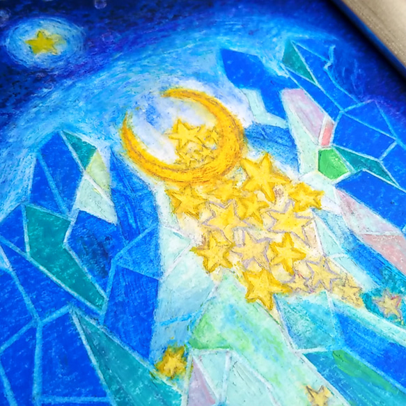 『星たちの眠る海』　※原画（オイルパステル） 3枚目の画像