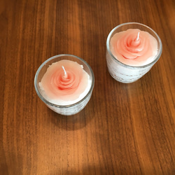 バラのグラスキャンドル(香り付き) 3枚目の画像
