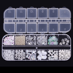 ❤ネイルパーツセット❤12種類 ネイルチップ（つけ爪） 大人可愛い