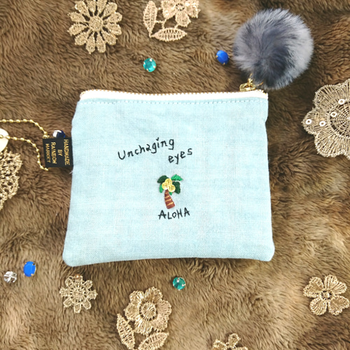 WEB限定カラー トリプルフラガール刺繍 小物ポーチ 小銭入れ・コインケース その他