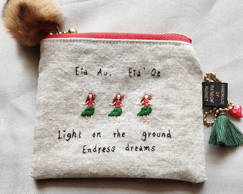 フラガール刺繍ポーチ☆ハローサーカス ポーチ RainbowMarket