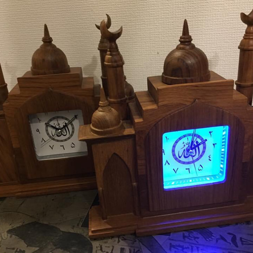 teak材モスク型AZAN爆音目覚まし時計 その他インテリア雑貨 AZAN CLOCK