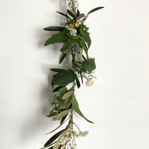 ドライフラワーオリーブ枝ごとガーランド ドライフラワー Rest garden