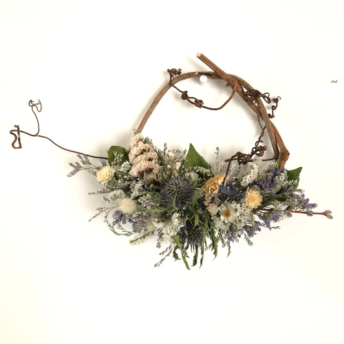 魔女の棲む森 ～champetre shabby～】ドライフラワー リース 春