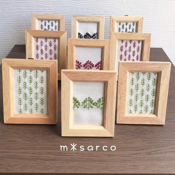 刺繍の壁飾り  置物 インテリア モダン おしゃれ 連続模様 シンプル アジアン モダン アジアン 和置物 3枚目の画像