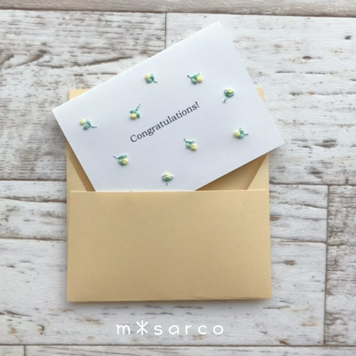 Natsu様✶⋆オーダー専用ページ メッセージカード ハンドメイド ♡小花の二つ折りギフトカード♡サンキューレター♡結婚・出産