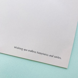ナチュラルリース（ピンク）刺繍メッセージカード 　お礼状　結婚祝い　サンクスレター　ウエディング　就職祝い　成人祝 5枚目の画像