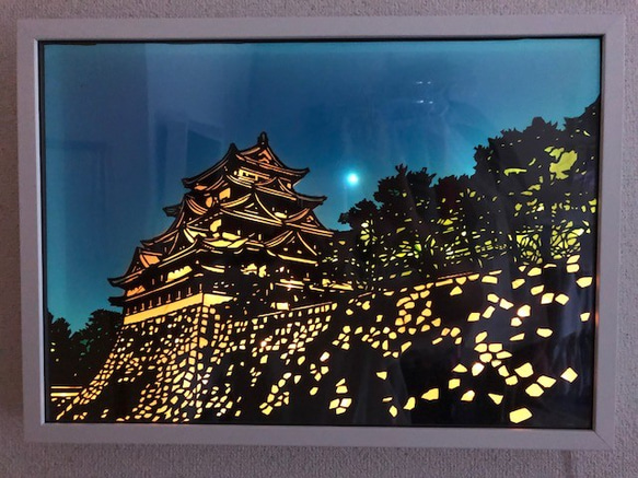 LED切り絵　お城 1枚目の画像