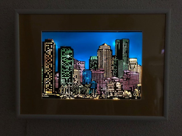 ビル夜景 切り絵 ted 通販 10103655｜Creema(クリーマ) ハンドメイド