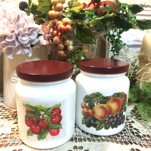 ミルクガラス キャニスター ミルクガラス フランス製 DECOR GIORGI