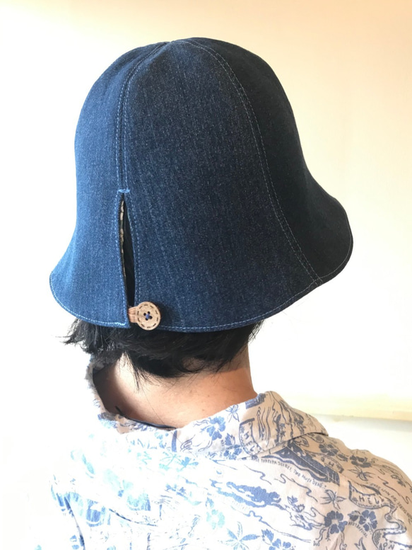 虫の刺繍がアクセントのユニークな帽子　オニヤンマ　大人Ｓ 5枚目の画像