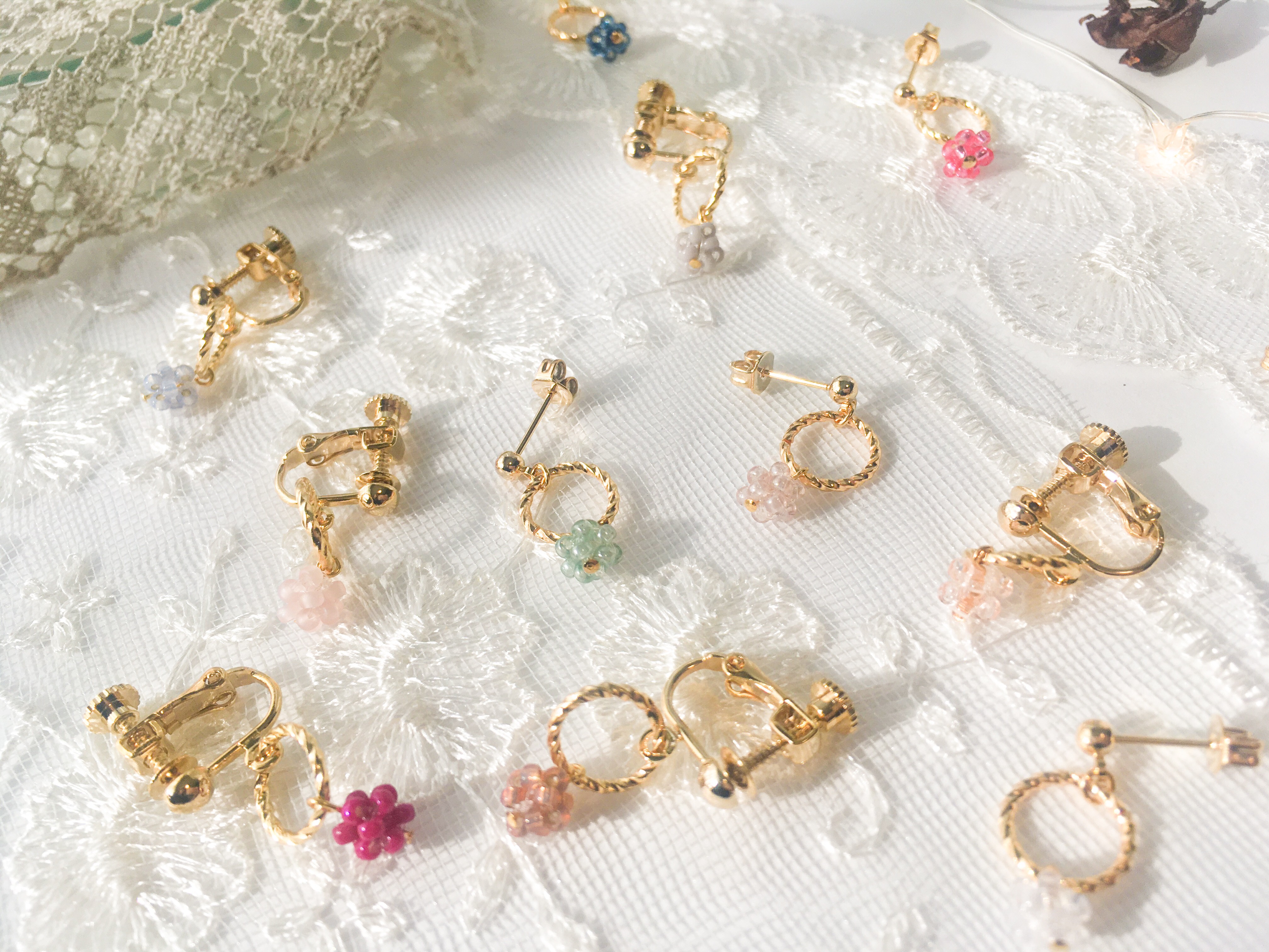 くす玉(わっか) イヤリング/ピアス イヤリング・ノンホールピアス