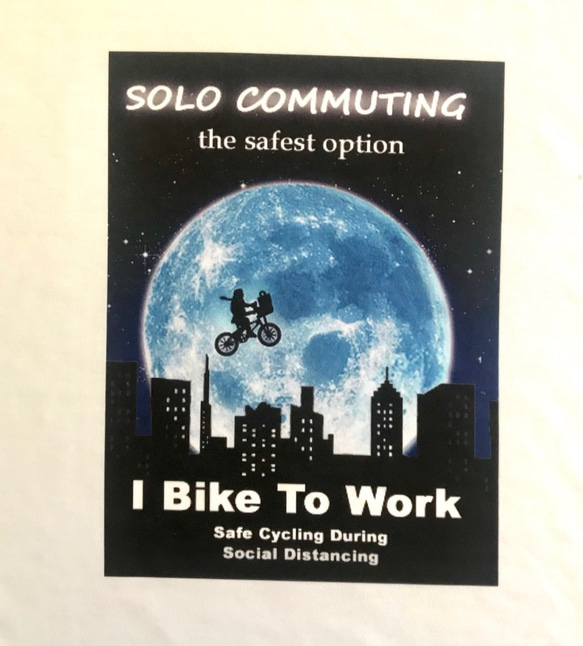 I BIKE TO WORK　自転車通勤応援Tシャツ 3枚目の画像
