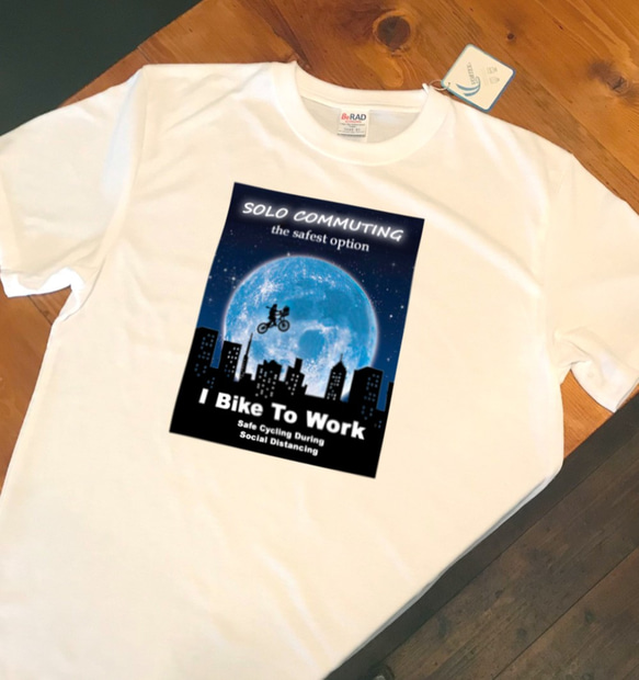 I BIKE TO WORK　自転車通勤応援Tシャツ 2枚目の画像