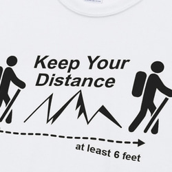 Tシャツ、感染予防メッセージTシャツ、KEEP YOUR DISTANCE 1枚目の画像