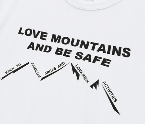感染防止メッセージTシャツ、LOVE MOUNTAINS 2枚目の画像