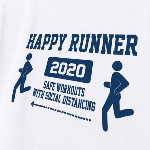 スポーツ応援Tシャツ、HAPPY RUNNING-1、スポーツ応援特別プライス 6枚目の画像