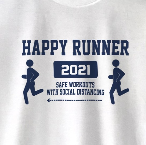 スポーツ応援Tシャツ、HAPPY RUNNING-1、スポーツ応援特別プライス 5枚目の画像