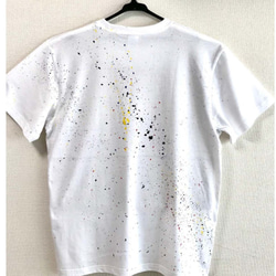 ハンドメイド スプラッシュ ペイント 加工 Tシャツ 、 3枚目の画像