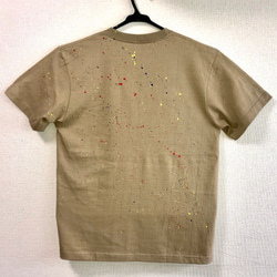 ハンドメイド スプラッシュ ペイント 加工 Tシャツ 、 9枚目の画像