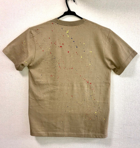 ハンドメイド スプラッシュ ペイント 加工 Tシャツ 、 9枚目の画像