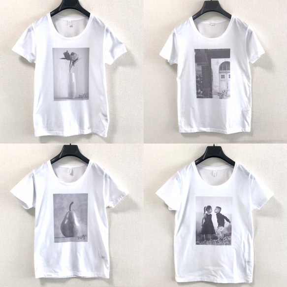 大流行中！ モノクロフォトTシャツ/レディースMサイズ Tシャツ ice-gigi トップス