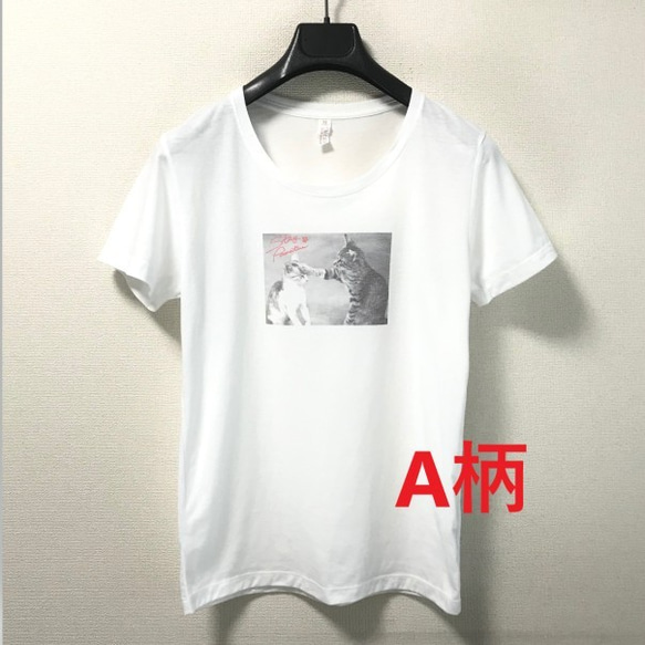 ヴィンテージ風モノクロフォトTシャツ / CATS 2枚目の画像