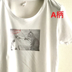 ヴィンテージ風モノクロフォトTシャツ / CATS 3枚目の画像