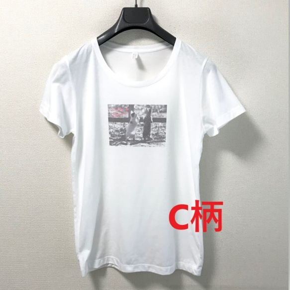 ヴィンテージ風モノクロフォトTシャツ / CATS 7枚目の画像