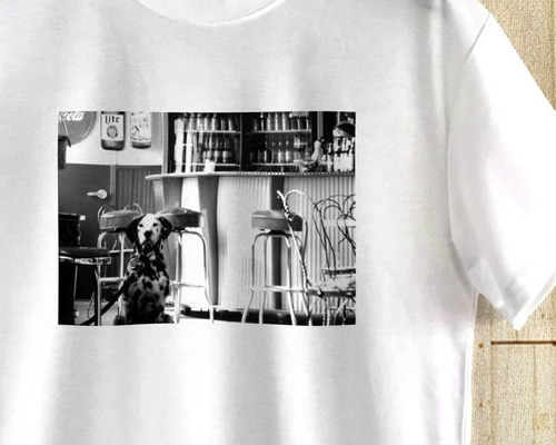 BAR / モノクロフォトプリントTシャツ Tシャツ ice-gigi 通販 11904940