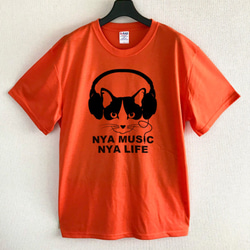 NYA MUSIC ORANGE / サマーTシャツ 1枚目の画像