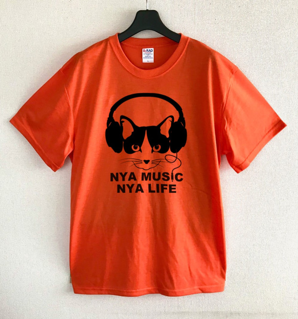 NYA MUSIC ORANGE / サマーTシャツ 1枚目の画像