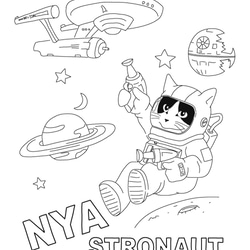 宇宙征服だNYA / NYA STRONAUT　Tシャツ 3枚目の画像