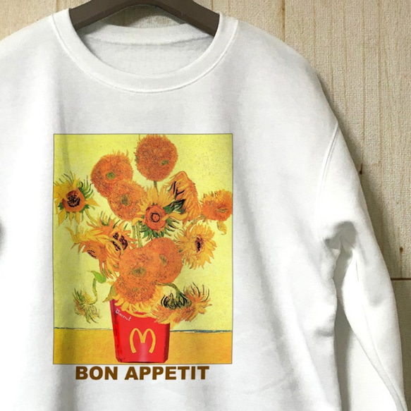 BON APPETIT / 絵画プリント トレーナー 1枚目の画像