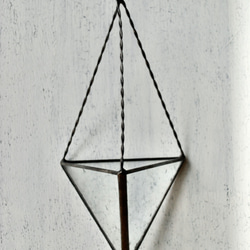 ステンドグラスの三角形プランター　【Triangular Planter】インテリア 2枚目の画像