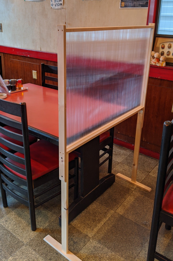 「テーブルパーテーション」　木製パーテーション　和風　パーテーション　衝立　飲食店　美容室などにおすすめ 4枚目の画像