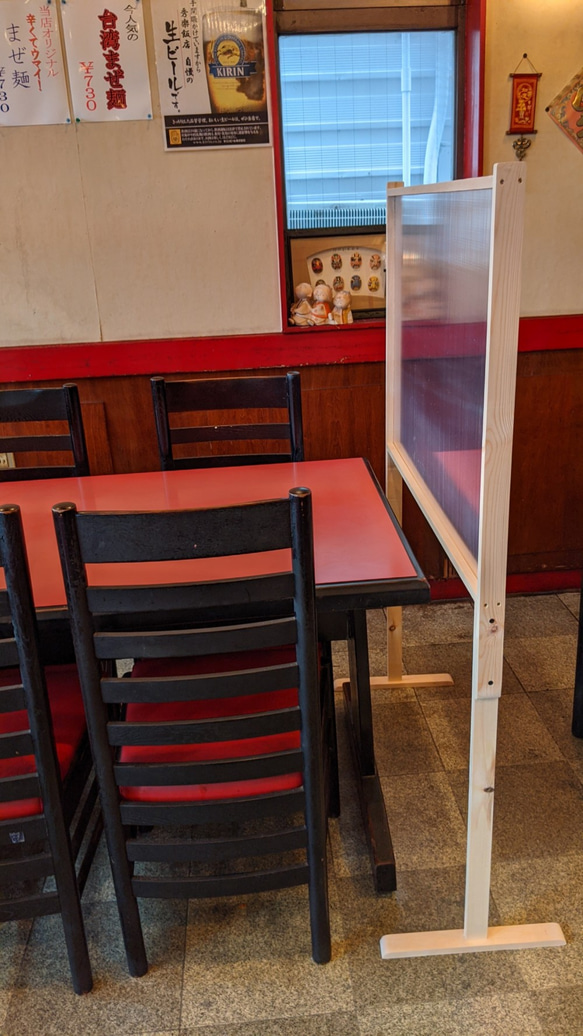 「テーブルパーテーション」　木製パーテーション　和風　パーテーション　衝立　飲食店　美容室などにおすすめ 5枚目の画像
