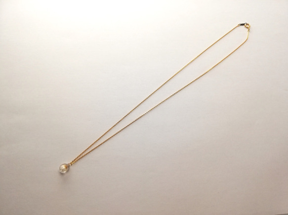 <受注製作>-shizuku-necklace＊dried flower starflower ＊14kgf 3枚目の画像