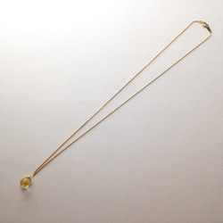<受注製作>-shizuku-necklace＊dried flower mimosa ＊14kgf 3枚目の画像