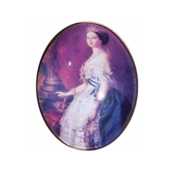 王女シャルロッテ　ポーセリンカメオ　40×30mm 1枚目の画像