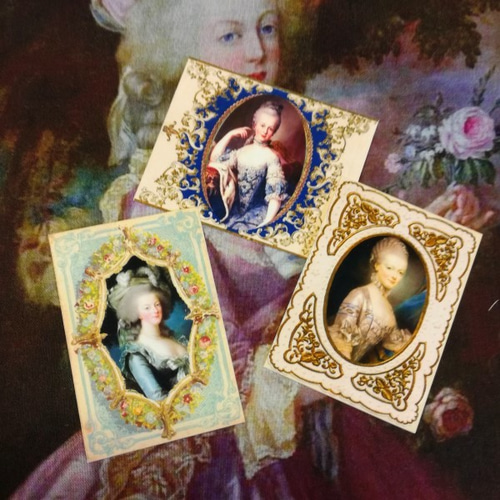 マリーアントワネット肖像画のミニカード18枚セット メッセージカード