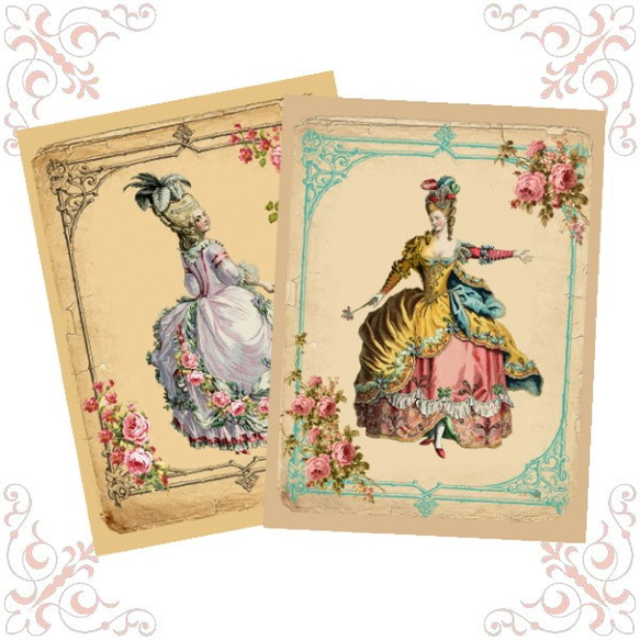 マリーアントワネット きらきらポストカード4柄セット ポスト