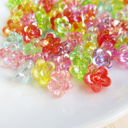 お花ビーズ追加分 ビーズ ショップ j4 アクリル フラワー 4弁花 ビーズ 約23mm（6ヶ）