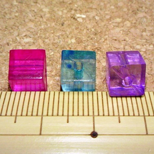 7.5㎜キューブビーズ120個クリアカラー ビーズ HONEYBEETAIL 通販